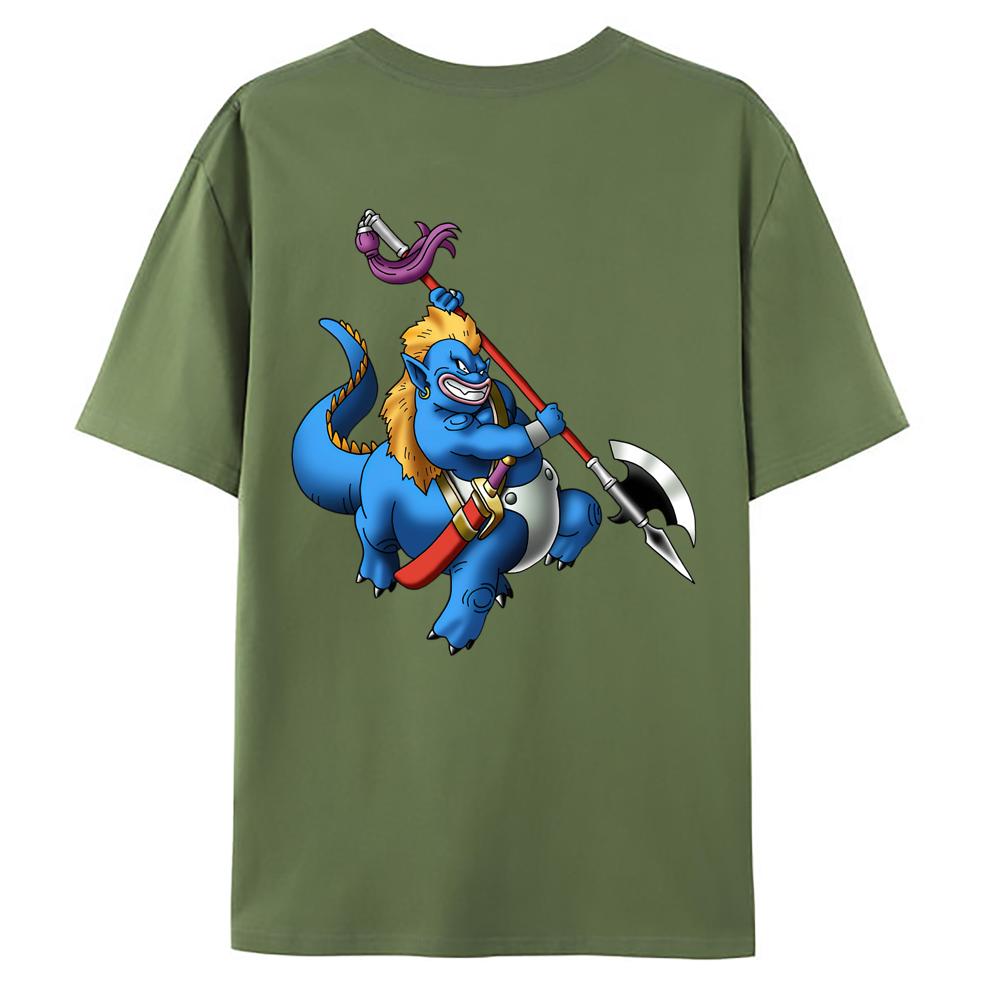 （画像用） ドラゴンクエスト Doragon Kuesuto Dragon Quest 綿100％ メンズ半袖Tシャツ（バックプリント） 通気性